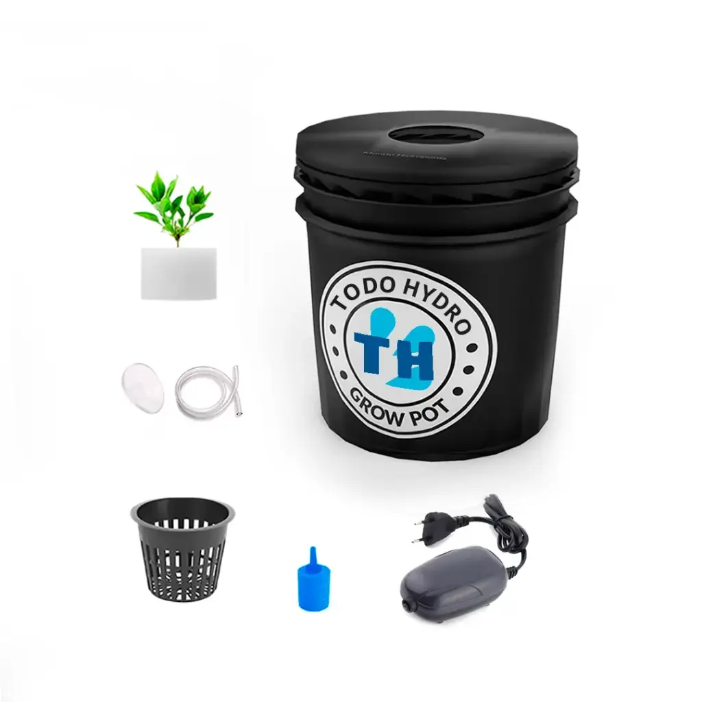 Grow Pot Inicial - DWC Hydro Bucket Kit con Bomba de Aire, Nutrientes y Más