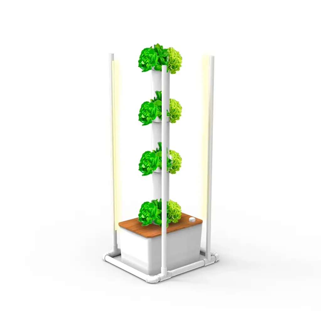 Kit Hidropónico N6W Sistema Torre para 20 Plantas, Jardín Completo con Nutrientes, Semillas y Accesorios