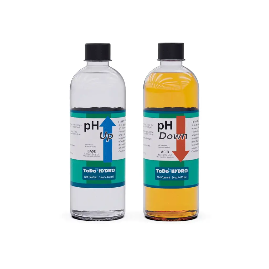 Kit Reguladores de pH Arriba y Abajo (pH más y pH menos) Fácil de usar (200ml)